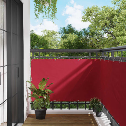 Balcony Screen Red 90 x 200 cm Oxford Fabric