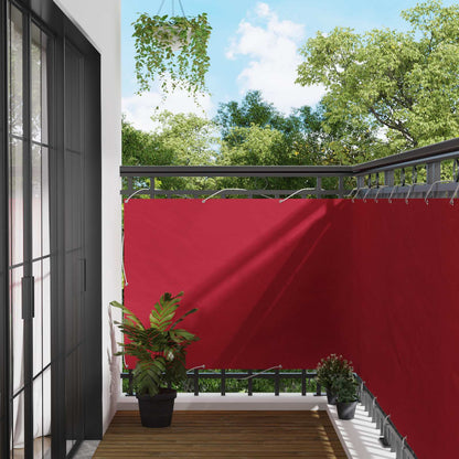 Balcony Screen Red 110 x 300 cm Oxford Fabric