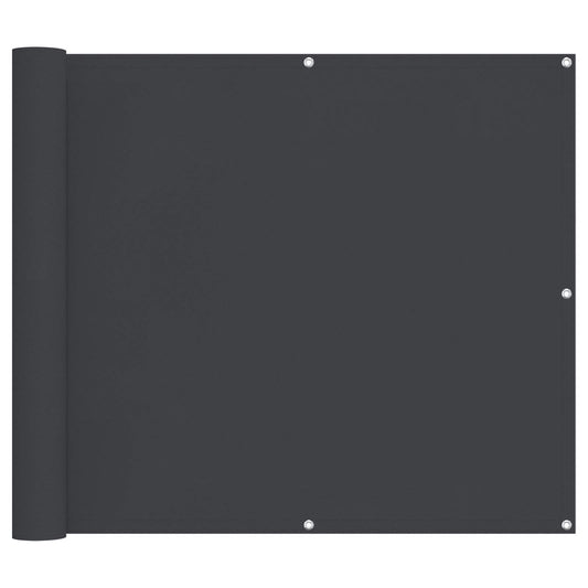 Balcony Screen 90 x 200 cm Oxford Fabric Rectangular Black