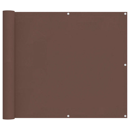 Balcony Screen Brown 100 x 400 cm Oxford Fabric