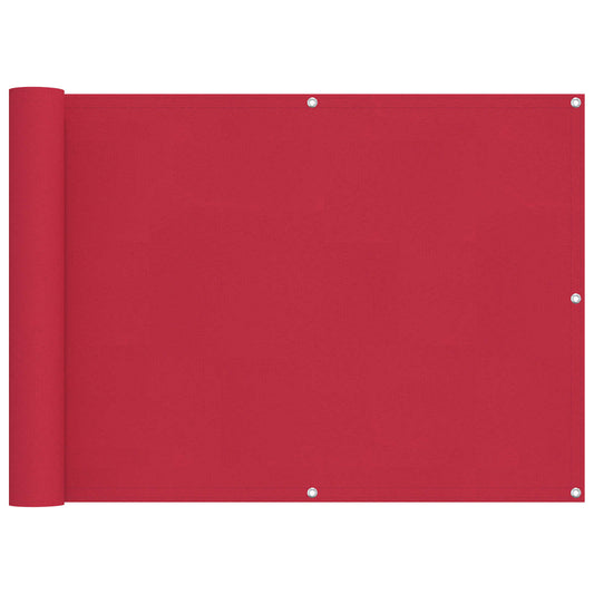 Balcony Screen 75 x 300 cm Oxford Fabric Rectangular Burgundy