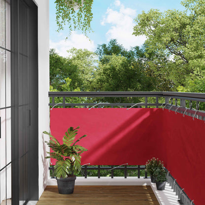 Balcony Screen Burgundy 75 x 400 cm PU coated oxford alu