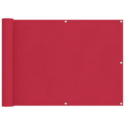 Balcony Screen Burgundy 75 x 500 cm PU coated oxford alu