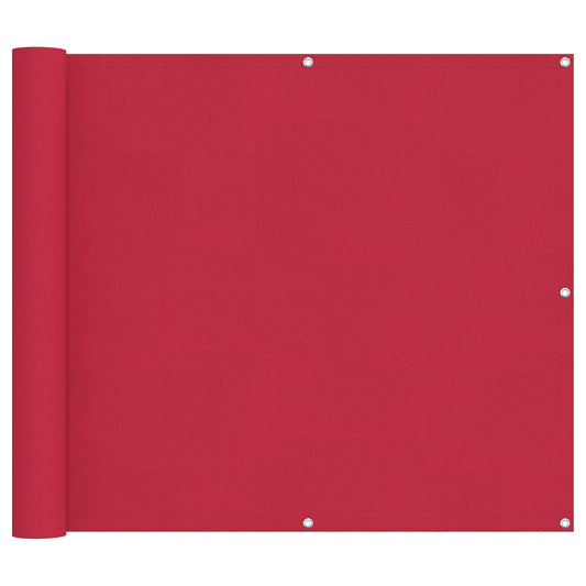 Balcony Screen 90 x 200 cm Oxford Fabric Rectangular Burgundy