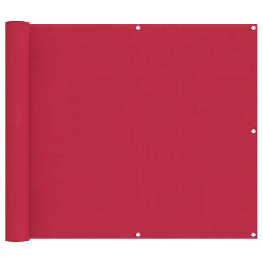 Balcony Screen 90 x 800 cm Oxford Fabric Rectangular Burgundy