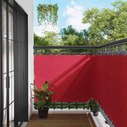 Balcony Screen Burgundy 120 x 800 cm PU coated oxford alu