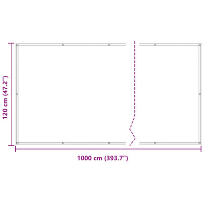Balcony Screen Light Grey and White 120 x 1000 cm