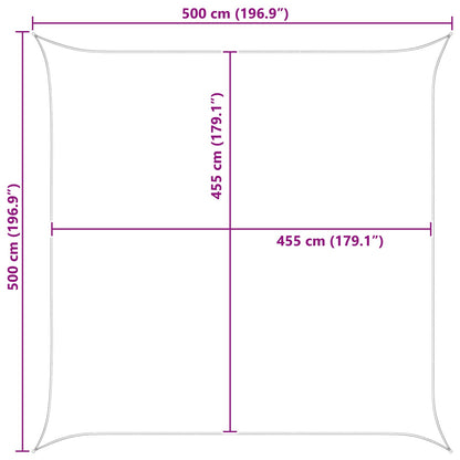 Sun Shade Sail Orange and Brown 5 x 5 m 100% Polyester Oxford