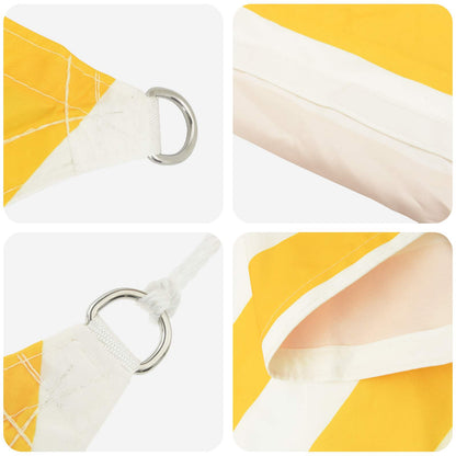 Sun Shade Sail Yellow and White 4.5 x 4.5 m