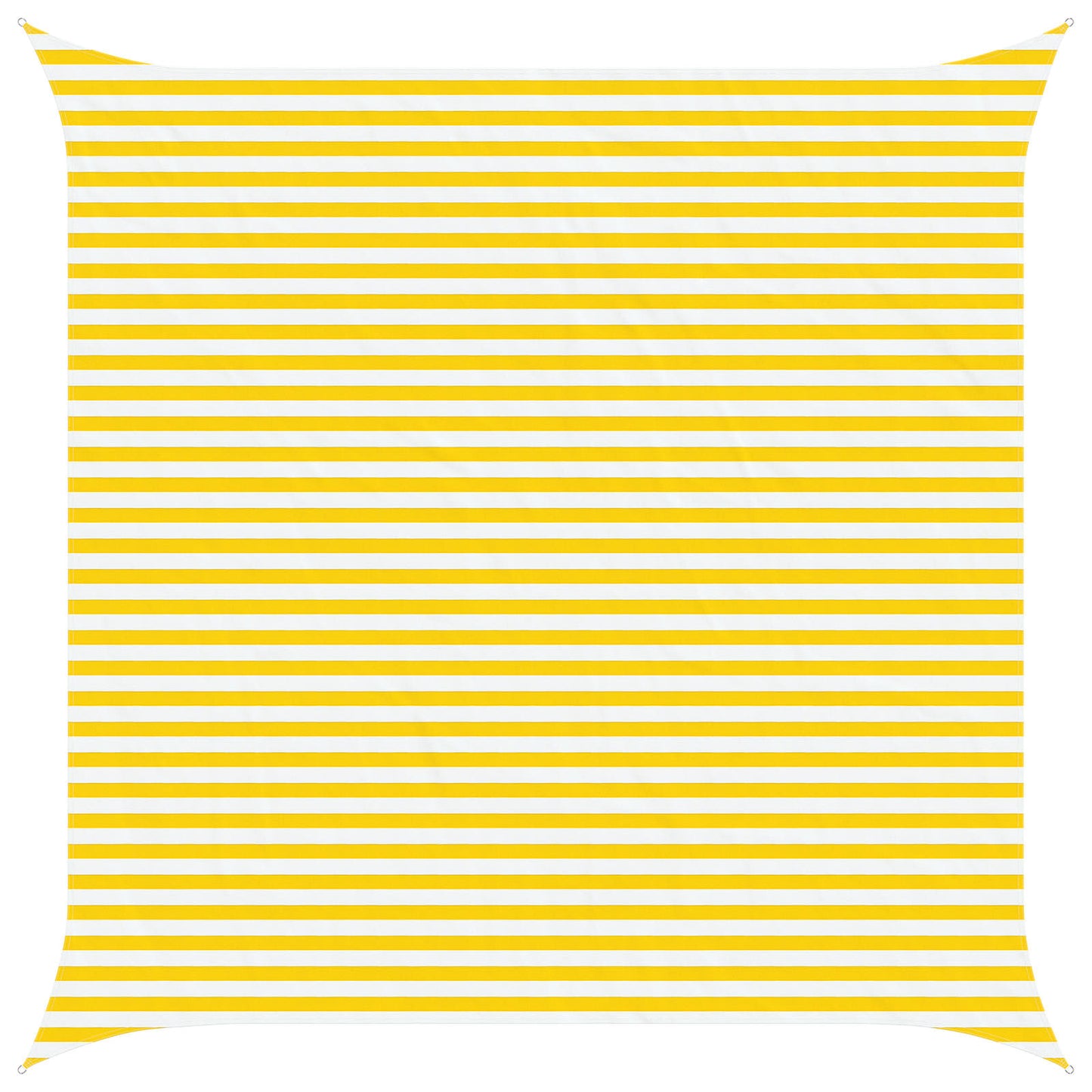 Sun Shade Sail Yellow and White 4.5 x 4.5 m