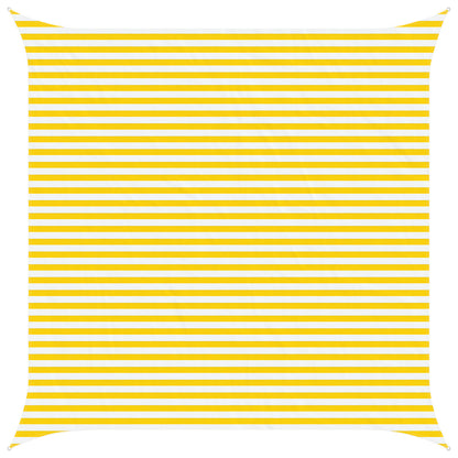 Sun Shade Sail Yellow and White 4.5 x 4.5 m
