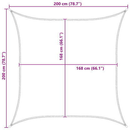 Sun Shade Sail Blue and White 2 x 2 m 100% Polyester Oxford