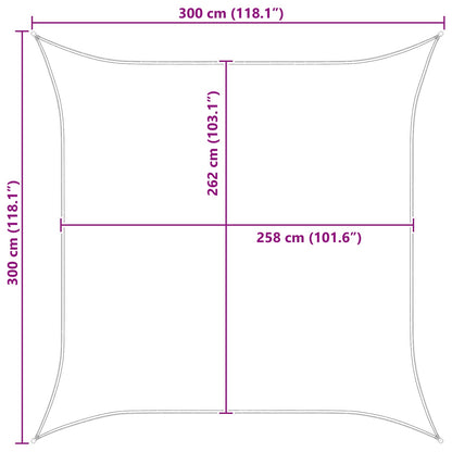 Sun Shade Sail Blue and White 3 x 3 m 100% Polyester Oxford