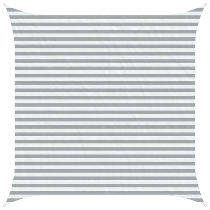 Sun Shade Sail Light Grey and White 3.6 x 3.6 m