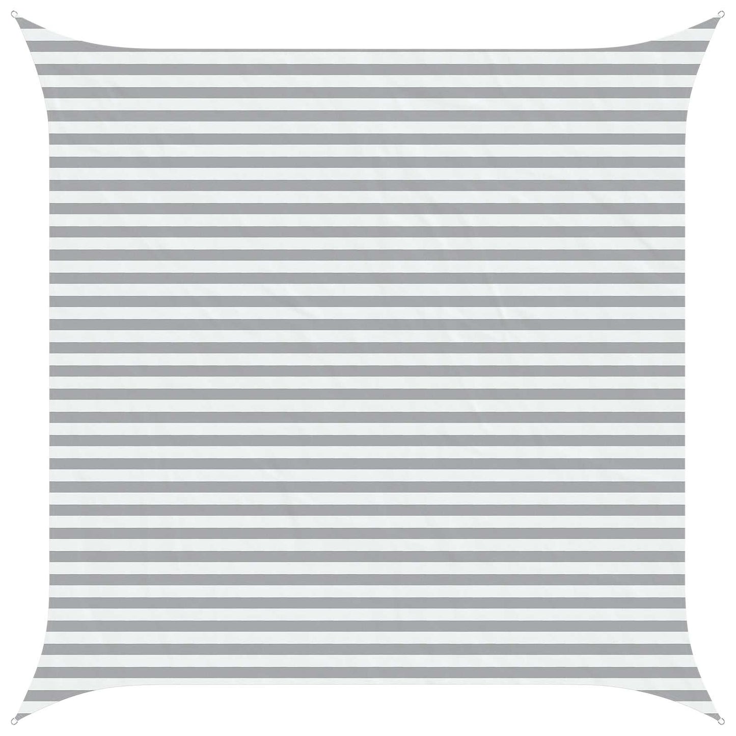Sun Shade Sail Light Grey and White 4 x 4 m