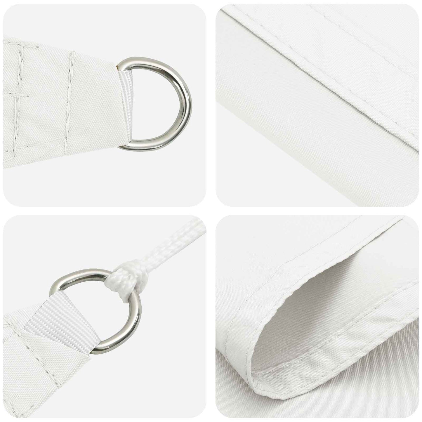 Sun Shade Sail White 6 x 2 m 100% Polyester Oxford