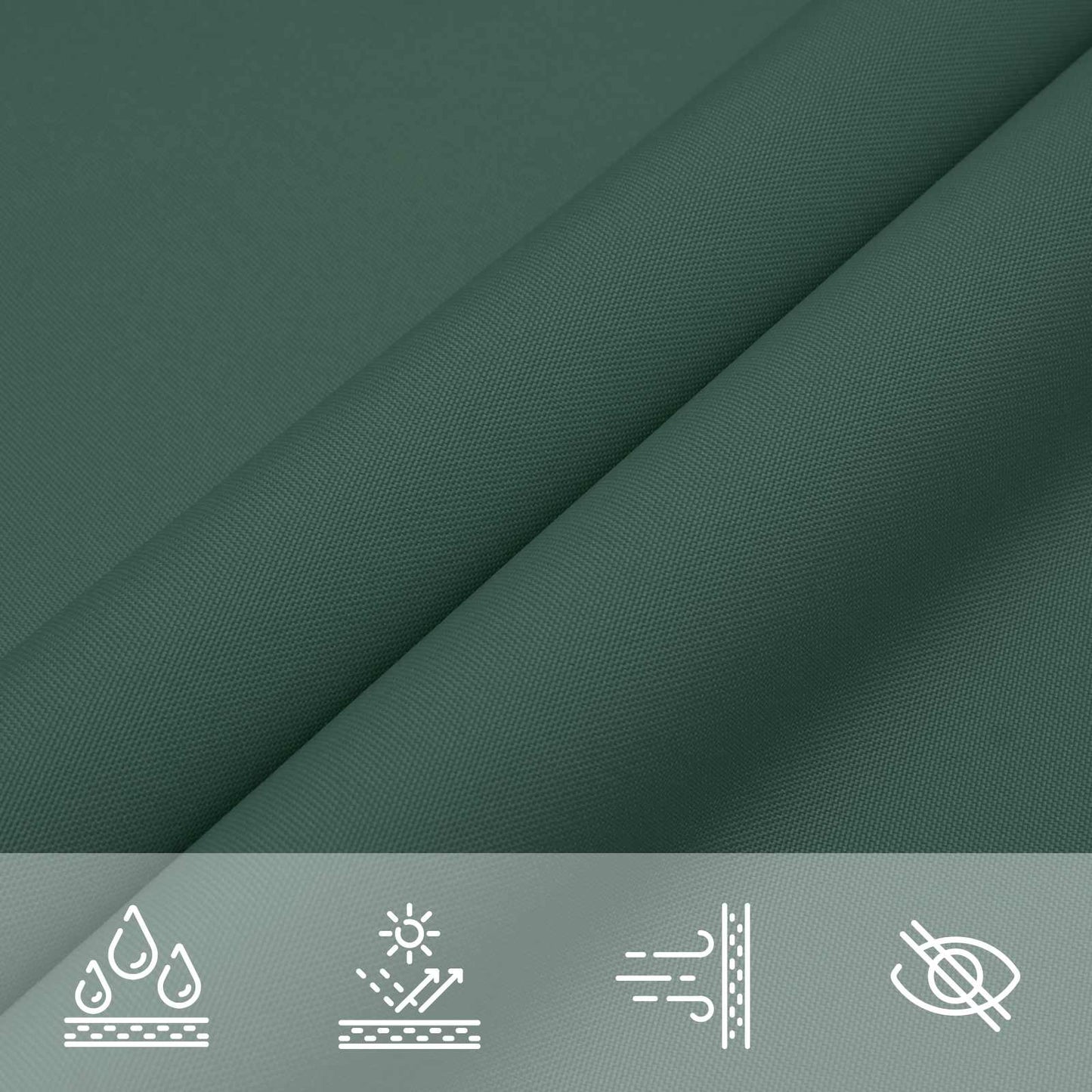 Sun Shade Sail Dark Green 2 x 6 m 100% Polyester Oxford