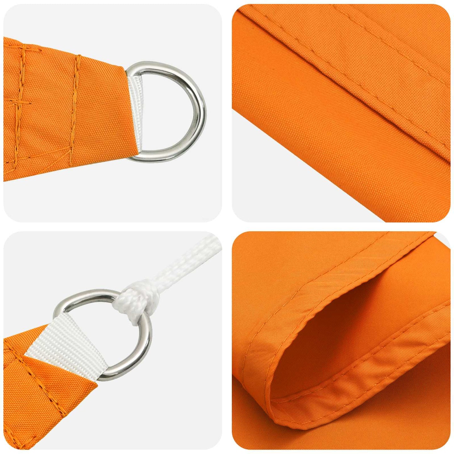 Sun Shade Sail Orange 6 x 2 m 100% Polyester Oxford