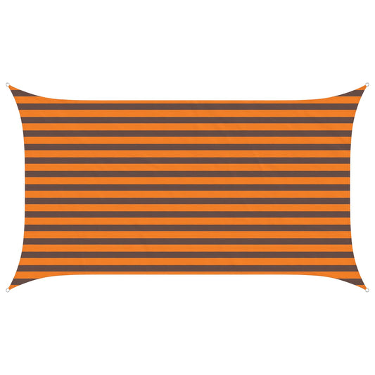 Sun Shade Sail Orange and Brown 3.5 x 2 m 100% Polyester Oxford