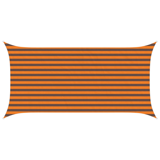 Sun Shade Sail Orange and Brown 4 x 2 m 100% Polyester Oxford