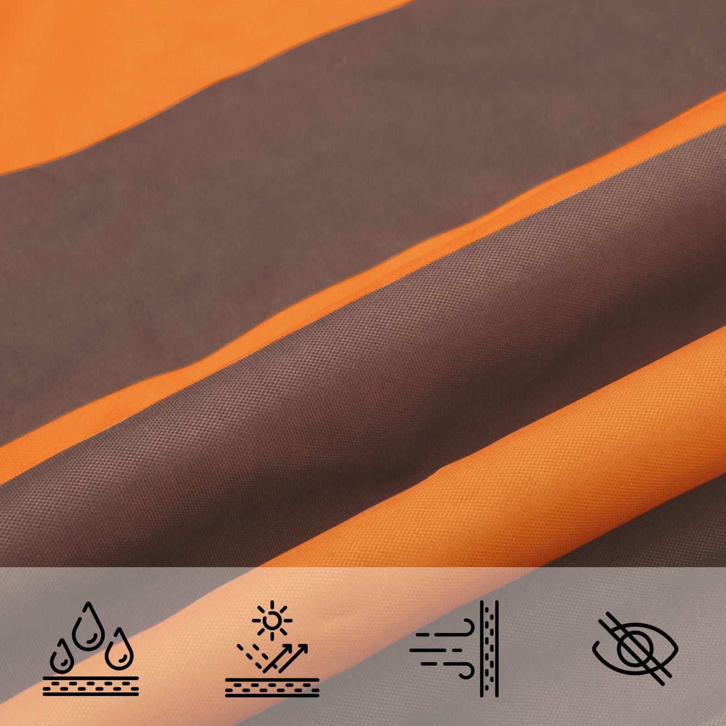Sun Shade Sail Orange and Brown 3,5 x 2,5 m