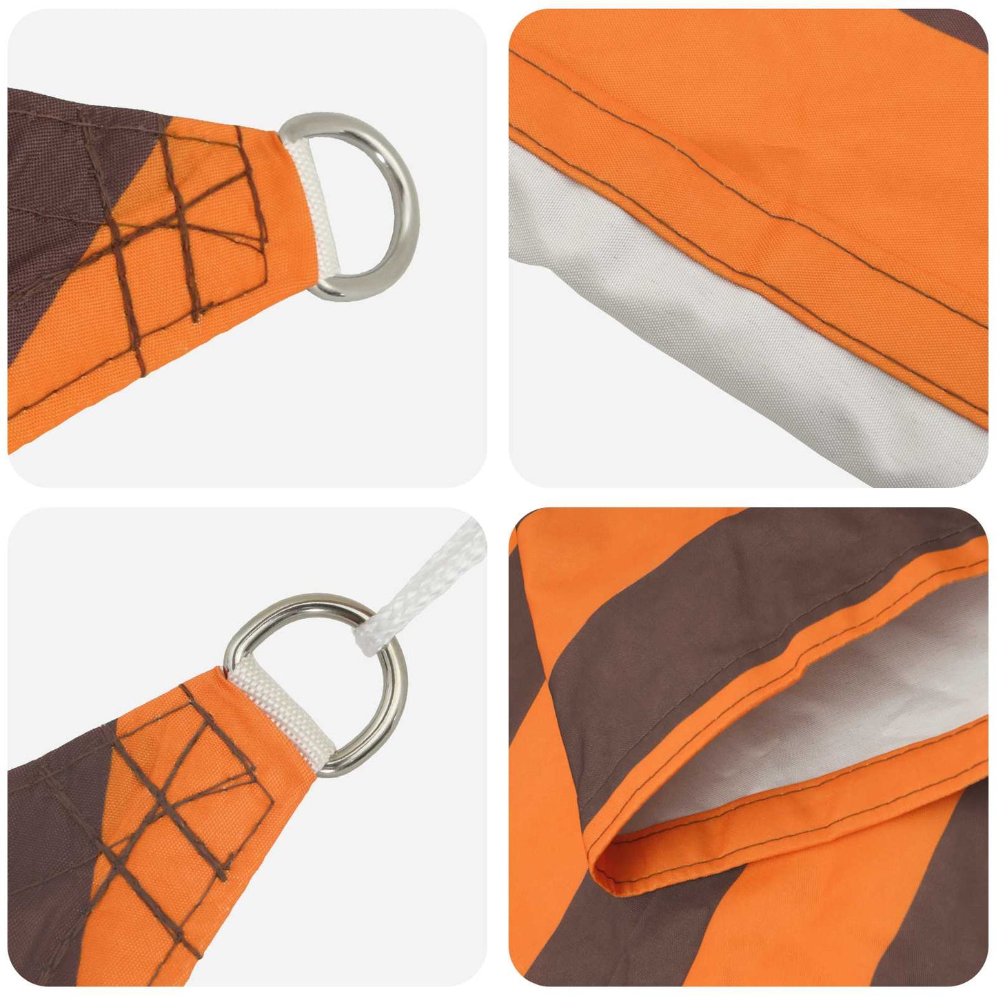 Sun Shade Sail Orange and Brown 5 x 2,5 m 100% Polyester Oxford