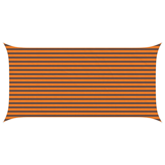 Sun Shade Sail Orange and Brown 5 x 2,5 m 100% Polyester Oxford
