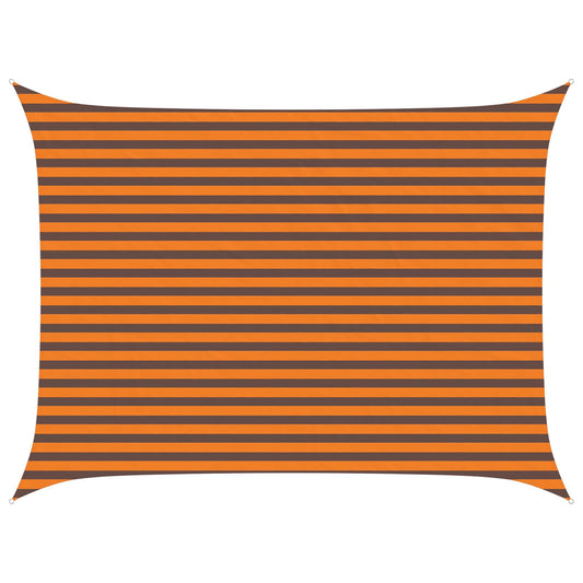 Sun Shade Sail Orange and Brown 4 x 3 m 100% Polyester Oxford
