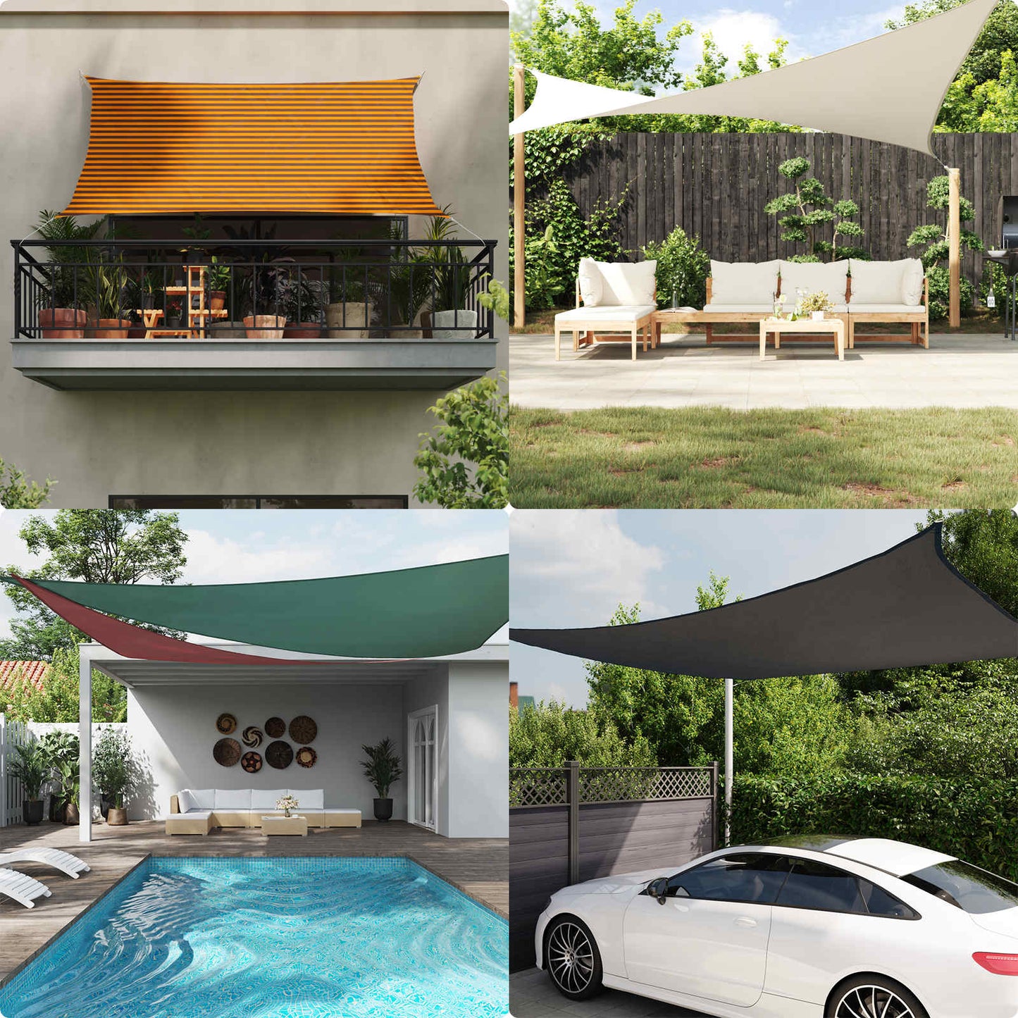 Sun Shade Sail PU coated oxford