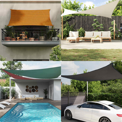 Sun Shade Sail Orange and Brown 7 x 6 m 100% Polyester Oxford