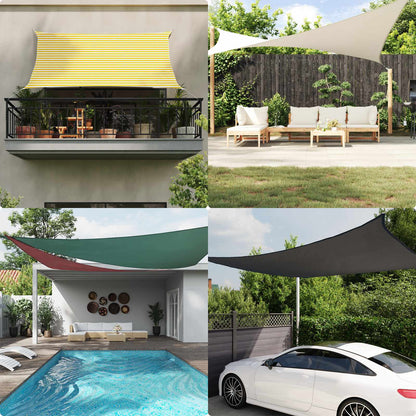 Sun Shade Sail Yellow and White 6 x 2.5 m 100% Polyester Oxford
