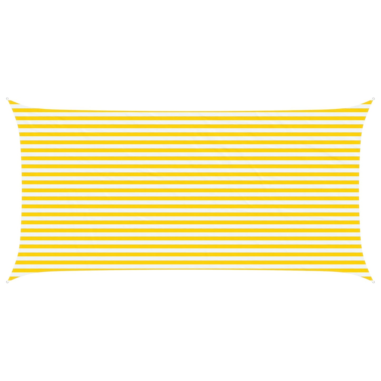 Sun Shade Sail Yellow and White 6 x 3 m 100% Polyester Oxford