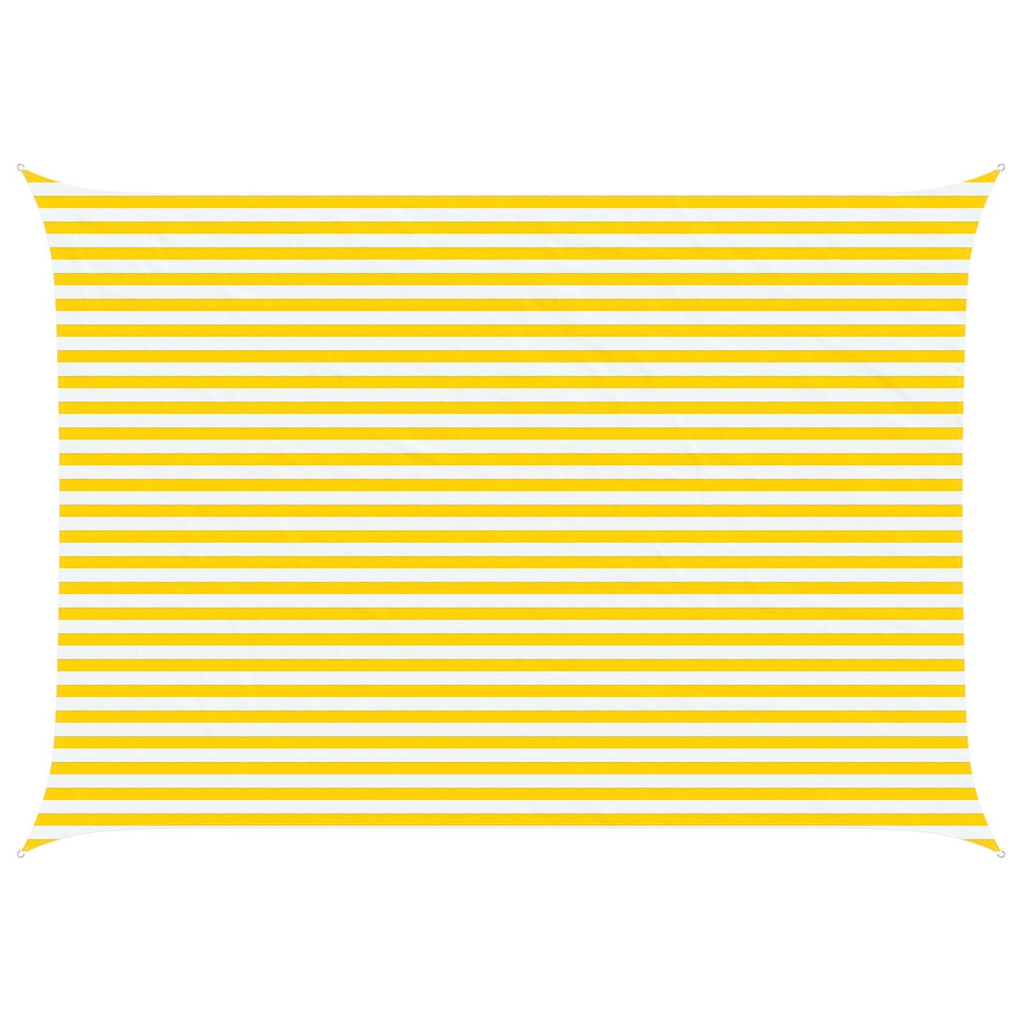 Sun Shade Sail Yellow and White 5 x 3.5 m 100% Polyester Oxford
