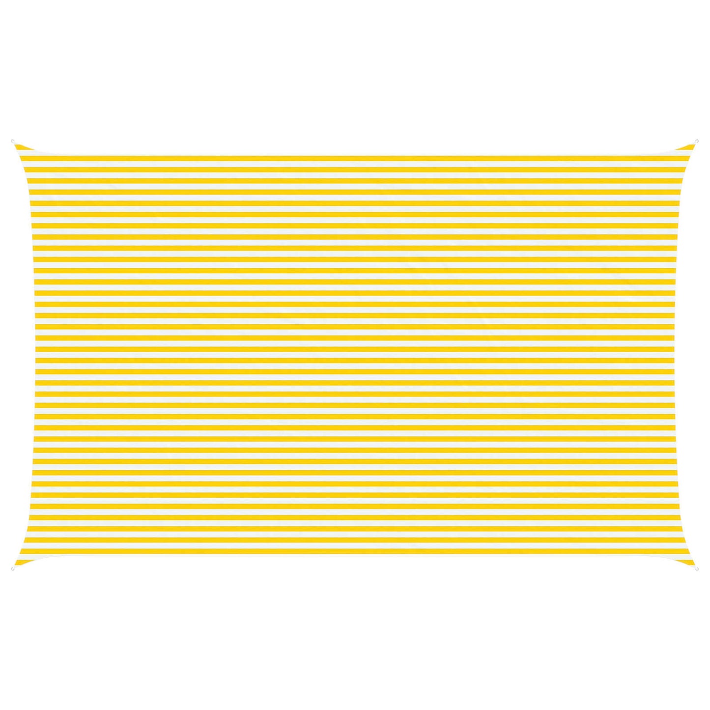 Sun Shade Sail Yellow and White 8 x 5 m 100% Polyester Oxford