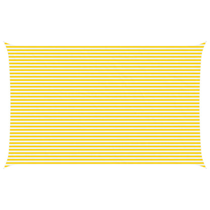 Sun Shade Sail Yellow and White 8 x 5 m 100% Polyester Oxford
