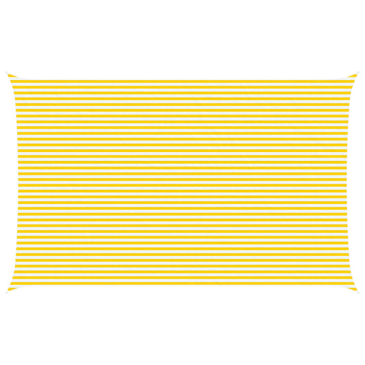 Sun Shade Sail Yellow and White 8 x 5 m 100% Polyester Oxford