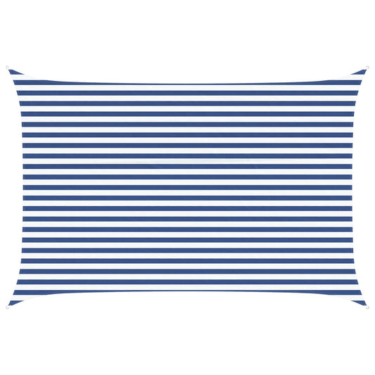 Sun Shade Sail Blue and White 4,5 x 3 m 100% Polyester Oxford
