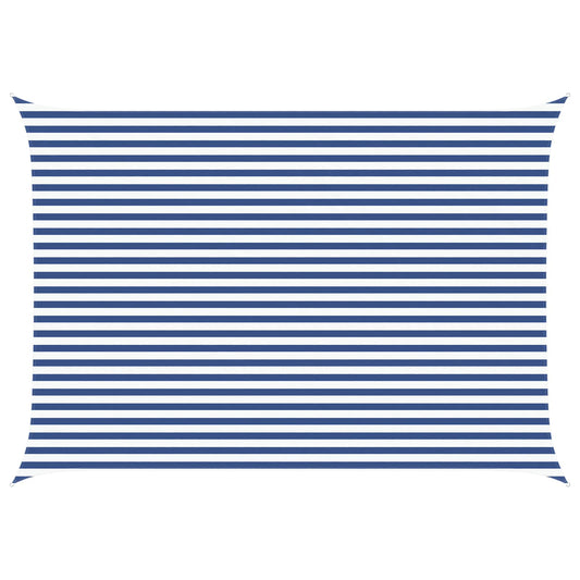 Sun Shade Sail Blue and White 5 x 3.5 m 100% Polyester Oxford