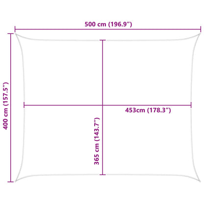 Sun Shade Sail Blue and White 5 x 4 m 100% Polyester Oxford