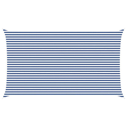 Sun Shade Sail Blue and White 7 x 4 m 100% Polyester Oxford