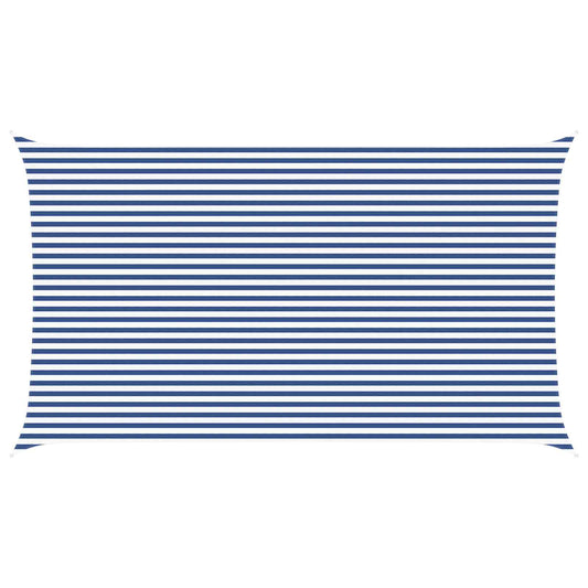 Sun Shade Sail Blue and White 7 x 4 m 100% Polyester Oxford