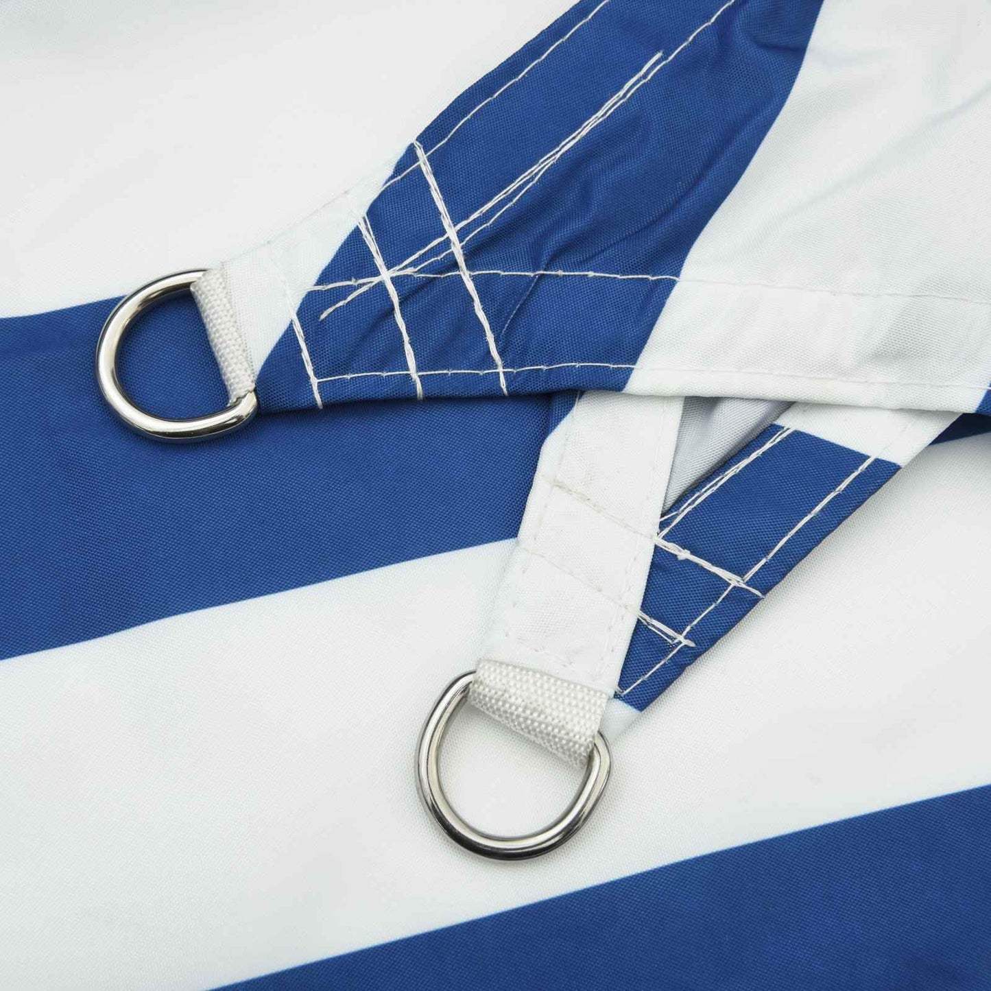 Sun Shade Sail Blue and White 6 x 5 m 100% Polyester Oxford