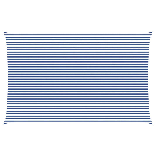 Sun Shade Sail Blue and White 8 x 5 m 100% Polyester Oxford