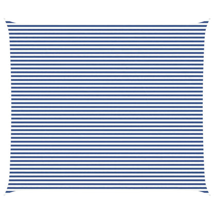Sun Shade Sail Blue and White 7 x 6 m 100% Polyester Oxford