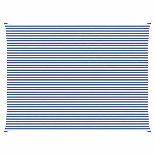 Sun Shade Sail Blue and White 8 x 6 m 100% Polyester Oxford