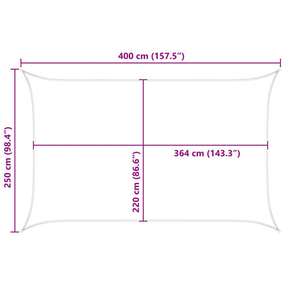Sun Shade Sail Light Grey and White 4 x 2.5 m