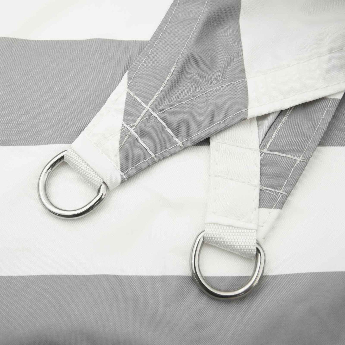 Sun Shade Sail Light Grey and White 4.5 x 3 m