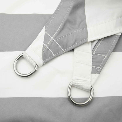 Sun Shade Sail Light Grey and White 5 x 3 m
