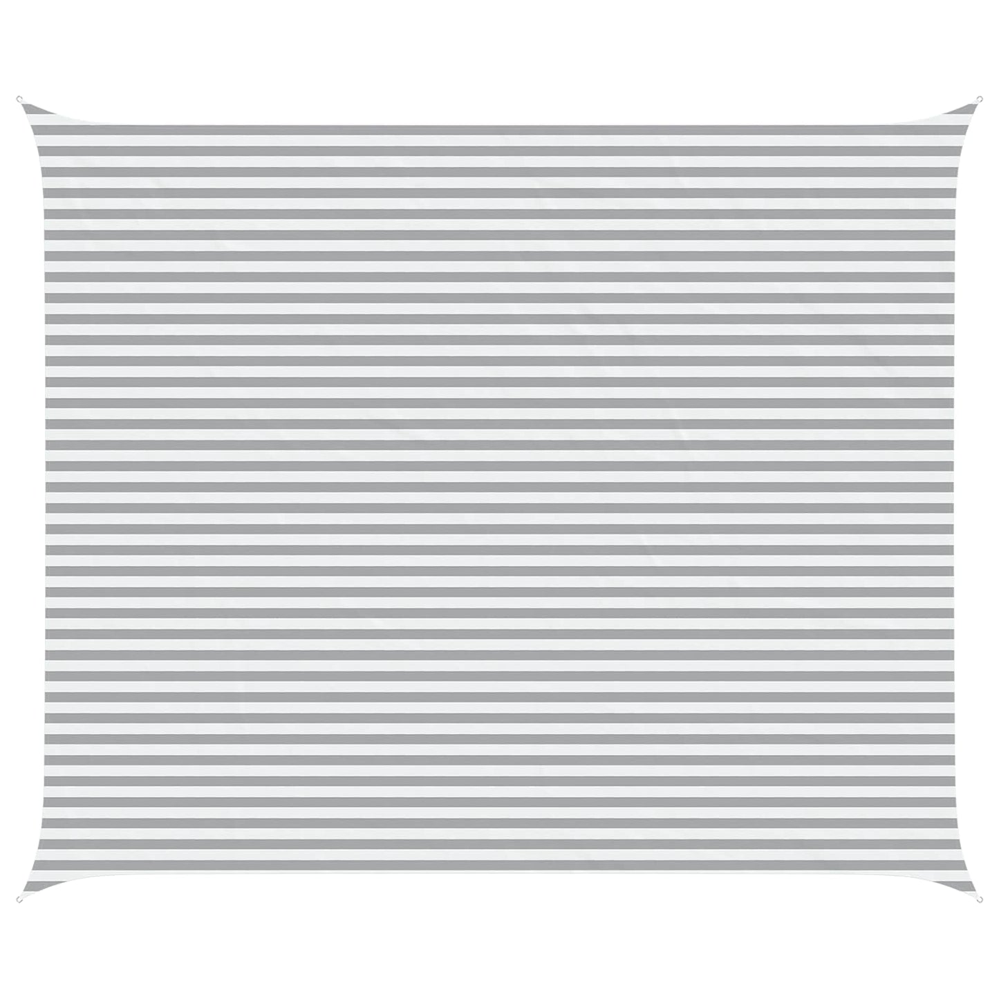 Sun Shade Sail Light Grey and White 6 x 5 m