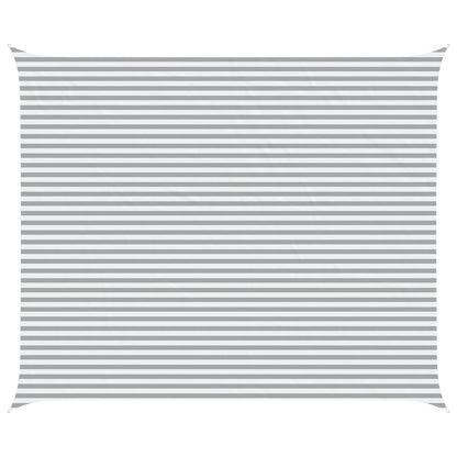 Sun Shade Sail Light Grey and White 6 x 5 m